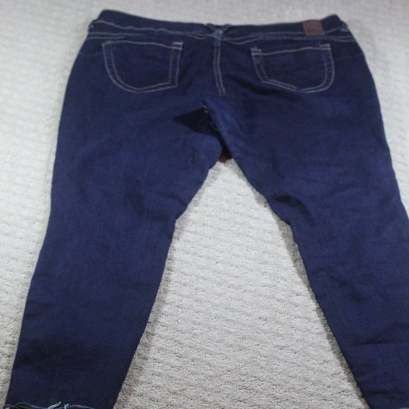 Vanity Size 32x28 Dark Wash Raw Hem Jeans - Picture 2 of 6